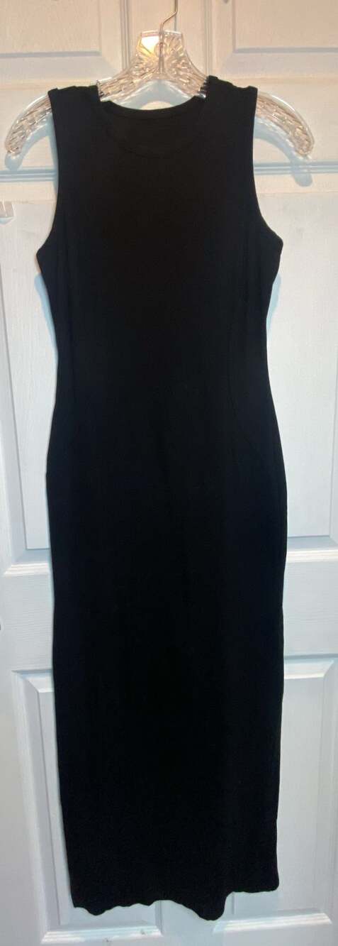 Black Sleeveless Midi Dress